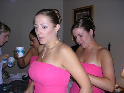 Final dress adjustments.